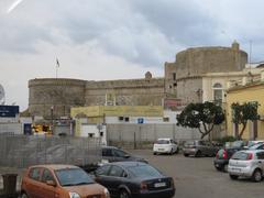 Mercato Ittico in Gallipoli with the castle in the background