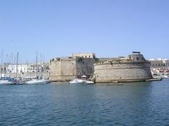 view of Château Rivellino at Gallipoli in Salento, Apulia