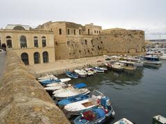 Seno del Canneto, Gallipoli, with the castle and octagonal tower in the background