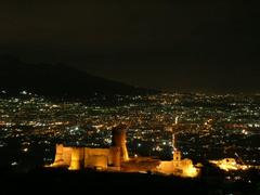 night view of Lettere Castle