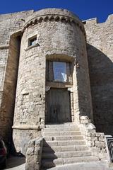 Cylindrical Roman-era tower within Carlo V Castle