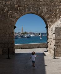 Gabriel at the Castle of Carlo V in Monopoli, Italy