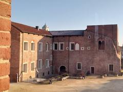 courtyard view of Castello di Novara