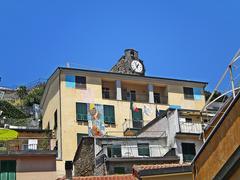 Riomaggiore town hall and castle