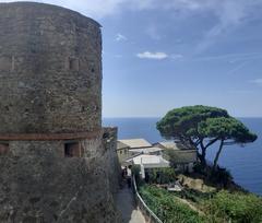 photo of the sea seen from the Castello, an Italian cultural heritage monument