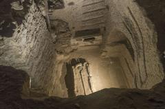 Ancient frescoes in the Catacombs of Saint Gennaro