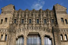 prospective view of the facade section of Centrale Taccani, designed by architect Gaetano Moretti