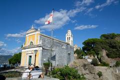 Portofino church of San Giorgio view