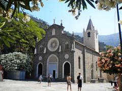 San Giovanni Battista church facade in Riomaggiore