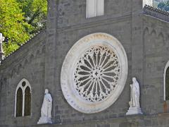 Stained glass window of San Giovanni Battista in Riomaggiore