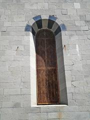 stained glass window at San Giovanni Battista Church