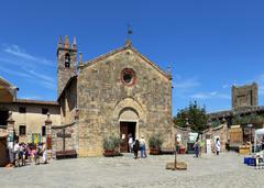 Santa Maria Assunta Church exterior in Monteriggioni