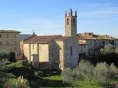 Santa Maria Assunta Church in Monteriggioni viewed from the walls