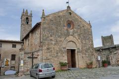 Facade of Santa Maria Assunta Church in Monteriggioni