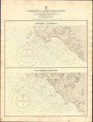 Nautical chart of Anchorages on the West Coast of India, 1889