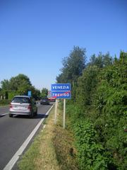 Border between Treviso and Venice provinces at Scorzè