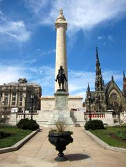 Lafayette Monument and Washington Monument in Baltimore