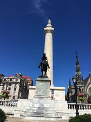 white marble Mt. Vernon Monument standing tall