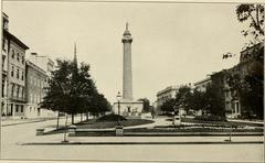 Washington Monument in Baltimore during the National Star-Spangled Banner Centennial, 1914