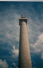 Washington Monument in Baltimore with a panoramic city view