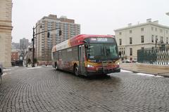 Bomb Cyclone snowstorm at Mount Vernon Place, Baltimore