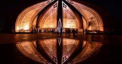 Night view of Pakistan Monument