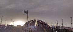 Stunning view of Pakistan Monument at sunset