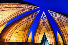 Pakistan Monument during blue hour in Islamabad