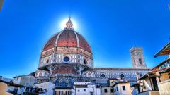 panoramic view of the Florence skyline with Brunelleschi's Dome in the background