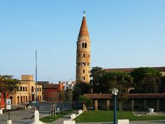 Scenic view of Caorle with colorful buildings and the Adriatic Sea