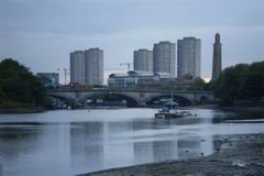 Kew Bridge, Brentford towers, and stand pipe tower