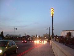 Dusk on Kew Bridge with the A205 South Circular Road visible