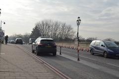 A205 Kew Bridge with surrounding buildings and vehicles