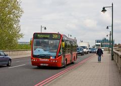 Kew Bridge with a 391 bus crossing the Thames