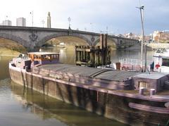 Barge on the Thames River