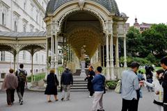 Karlovy Vary's Sadový pramen Colonnade, a cultural monument in the Czech Republic