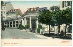 historical view of Karlsbad Schloßbrunnen in 1898