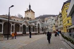 Karlovy Vary colonnade in winter