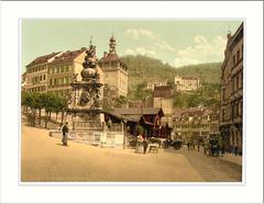 Karlovy Vary market square, 1890