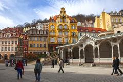 Market Colonnade in Karlovy Vary with mineral water sources