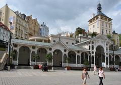 wooden market colonnade in Swiss style