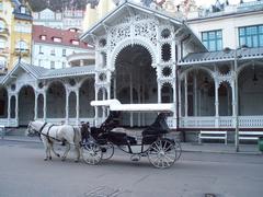 Karlovy Vary wooden colonnade cultural monument Czech Republic