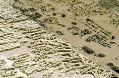 Stones from excavation and new ones at Deir el-Bahari, Luxor, Egypt