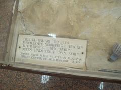 Deir el-Bahri model placard