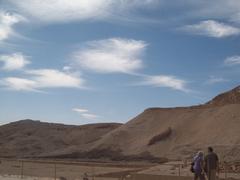 The landscape around the temple complex of Deir el-Bahri