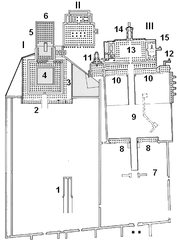 Map of temples in Deir el-Bahari