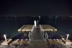 Prince Mit'eb bin Abdullah and Gen. Martin E. Dempsey on floating dock in Jeddah