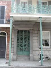 Front door of the Gallier House on Royal Street in the French Quarter, New Orleans