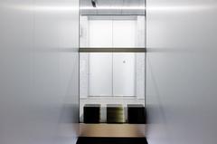 Elevator interior in Fondazione Prada, Milano