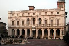 Bergamo Piazza Vecchia in Lombardy, Italy